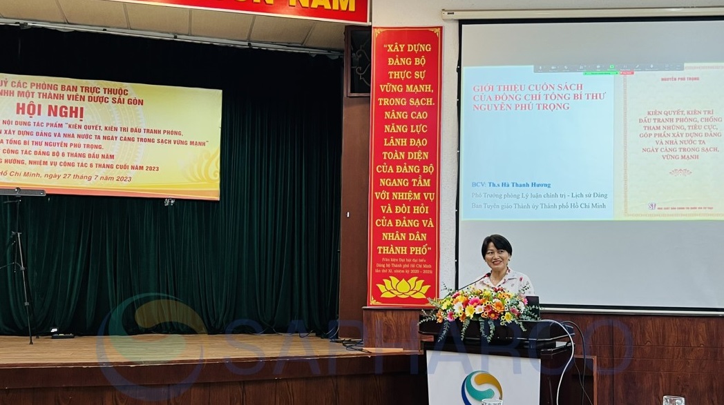 Sapharco tổ chức Hội nghị báo cáo chuyên đề giới thiệu nội dung tác phẩm của Tổng Bí thư Nguyễn Phú Trọng