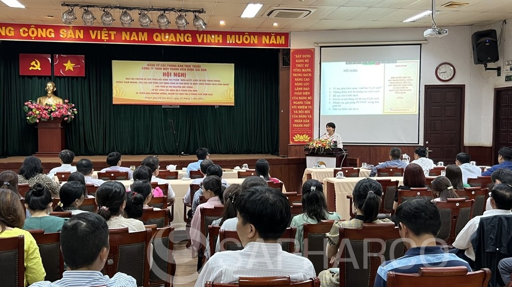 Sapharco tổ chức Hội nghị báo cáo chuyên đề giới thiệu nội dung tác phẩm của Tổng Bí thư Nguyễn Phú Trọng